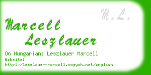 marcell leszlauer business card